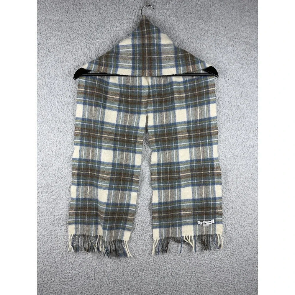 Johnstons‎ of Elgin 100% Lambswool Plaid Scarf Tartan Fringe Scotland 60x9